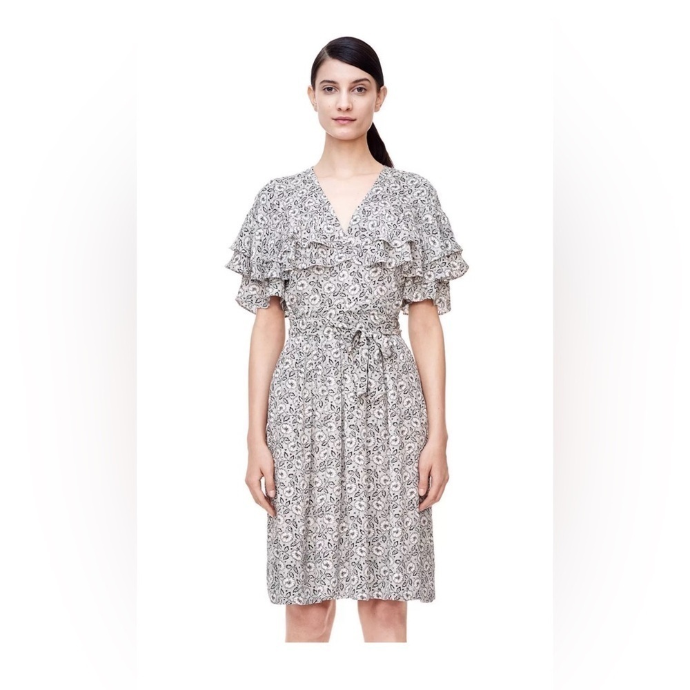 Rebbeca Taylor Silk Sweet Briar Ruffle Dress Size 6